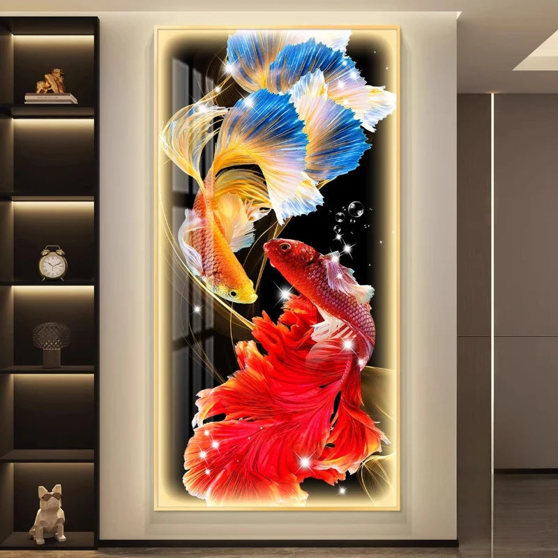 Modern LED Wall Art Poster - Illuminated Room Decoration (120-240cm)