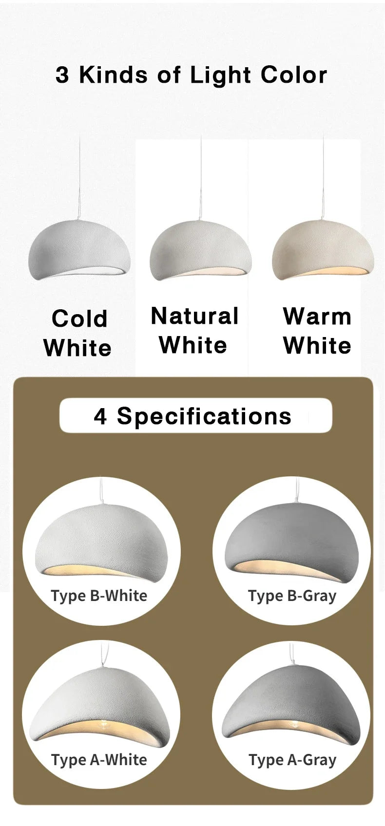 Minimalist Wabi Sabi LED Pendant Lamp for Living Dining Room Bar Home Decor Hanging Chandelier Bedroom Loft Art Lighting Fixture