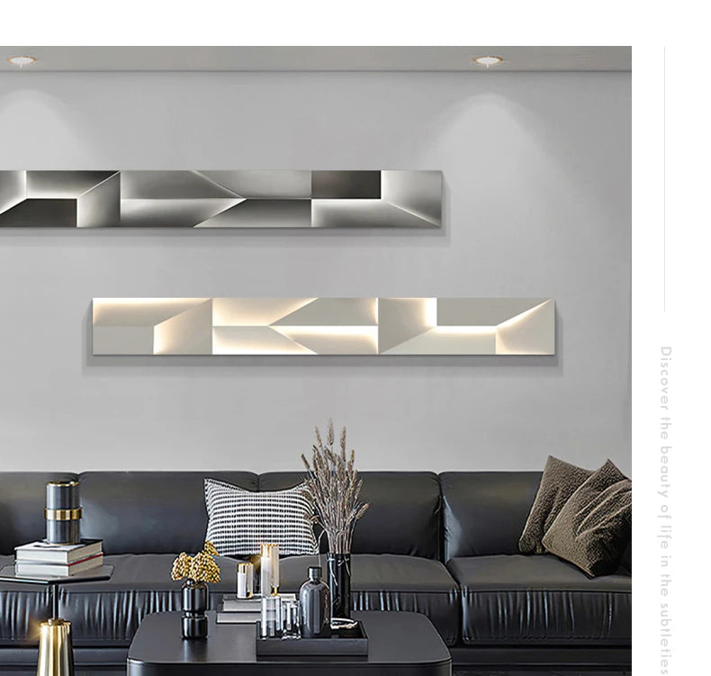 Modern LED Wall Art Light - Minimalist Bedroom & Living Room Decor