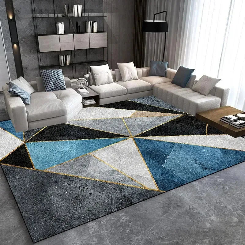 Modern Luxury Area Rug - Non-Slip Washable Carpet for Living Room & Bedroom