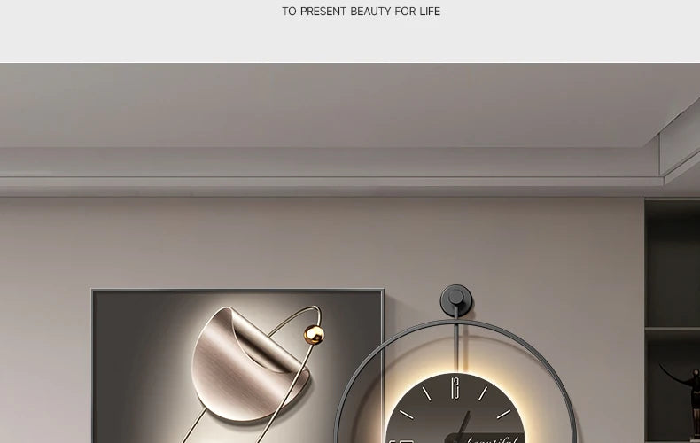 Modern LED Wall Clock - Luxury Restaurant & Living Room Decorative Art