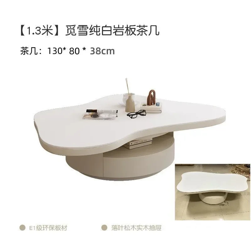 Italian Luxury Coffee Table Set - White Cloud Design