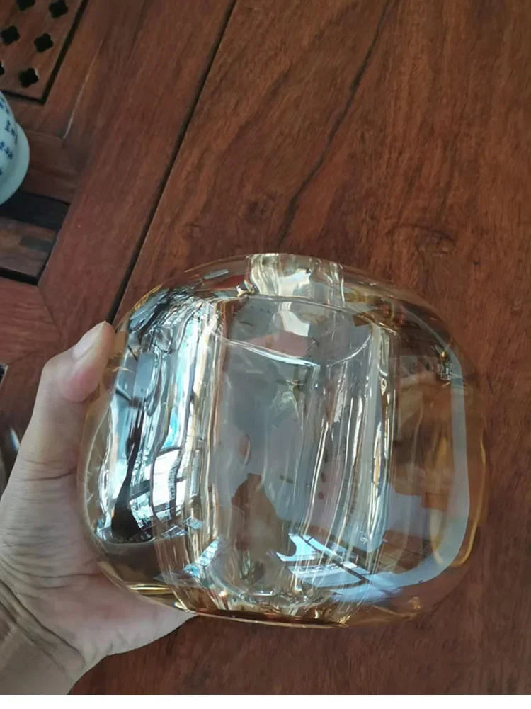 Luxury Led Staircase Chandelier Modern Home Decor Indoor Lighting Fixture Creative Amber/Smoky Grey/Clear Crystal Hanging Lamp