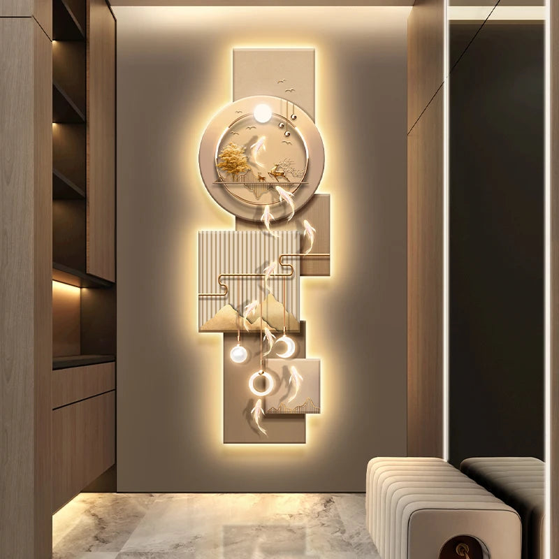 Luxury LED Wall Art - Abstract Corridor Entrance Decorative Painting