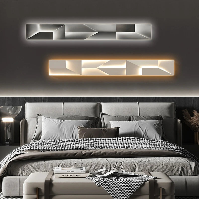 Modern LED Wall Art Light - Minimalist Bedroom & Living Room Decor