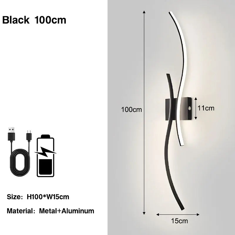 Wireless Rechargeable LED Wall Sconce - Touch Dimmable with Remote Control