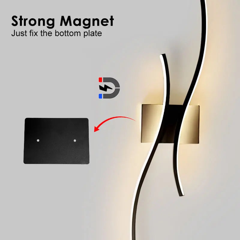 Wireless Rechargeable LED Wall Sconce - Touch Dimmable with Remote Control