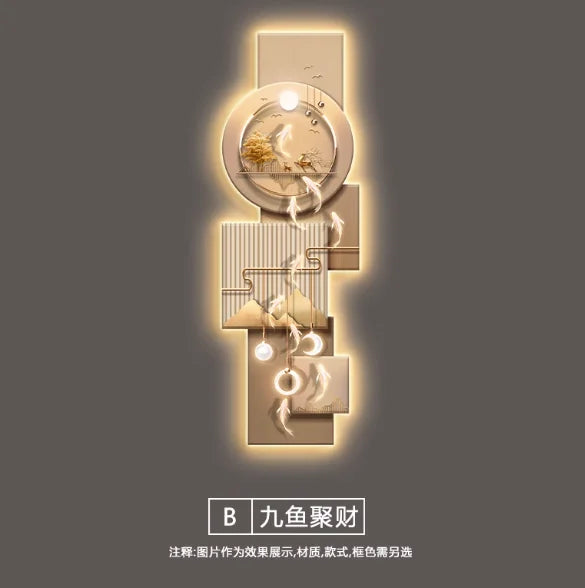 Luxury LED Wall Art - Abstract Corridor Entrance Decorative Painting