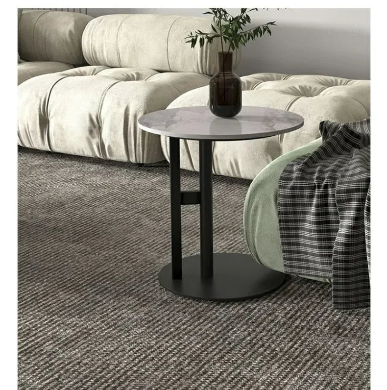 Bright Oval Coffee Table - Italian Rock Slab Design