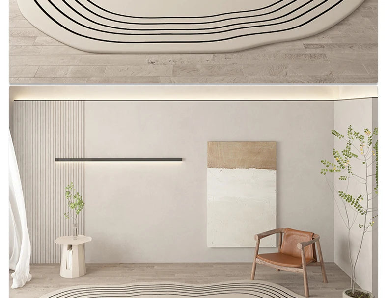 Living Room Carpet Irregular Rug Home Decoration Modern Bedroom Lounge Large Area Rugs Soft Thickened Fluffy Plush Floor Mat