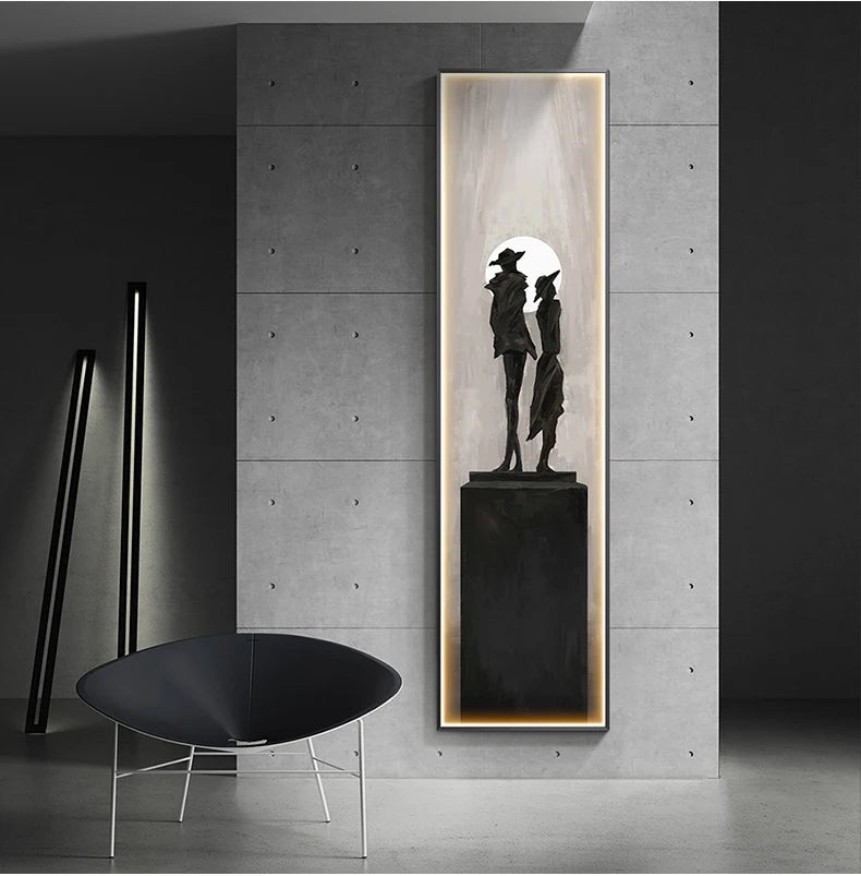 Modern Abstract LED Wall Art - Interior Hanging Lamp for Living Spaces