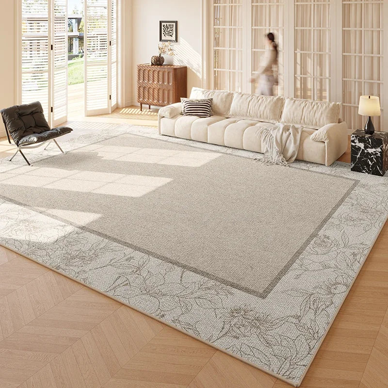 Artistic French Plush Carpet - Modern Area Rug for Living Room & Bedroom