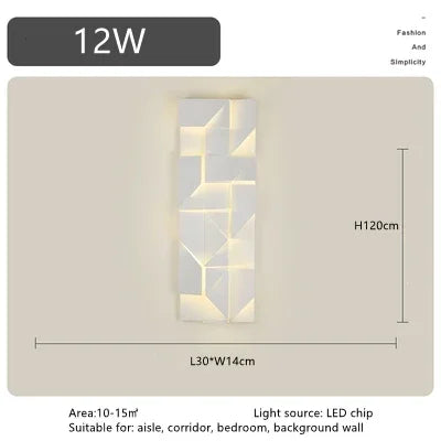 Geometric LED Wall Lamp - Modern Shadow Metal Sconce Light