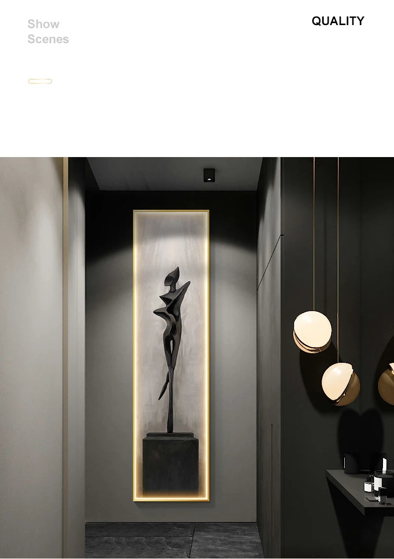 Modern Abstract LED Wall Art - Interior Hanging Lamp for Living Spaces