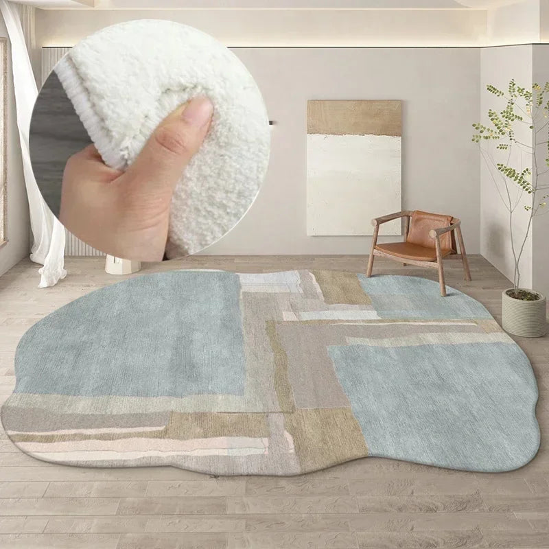 Living Room Carpet Irregular Rug Home Decoration Modern Bedroom Lounge Large Area Rugs Soft Thickened Fluffy Plush Floor Mat
