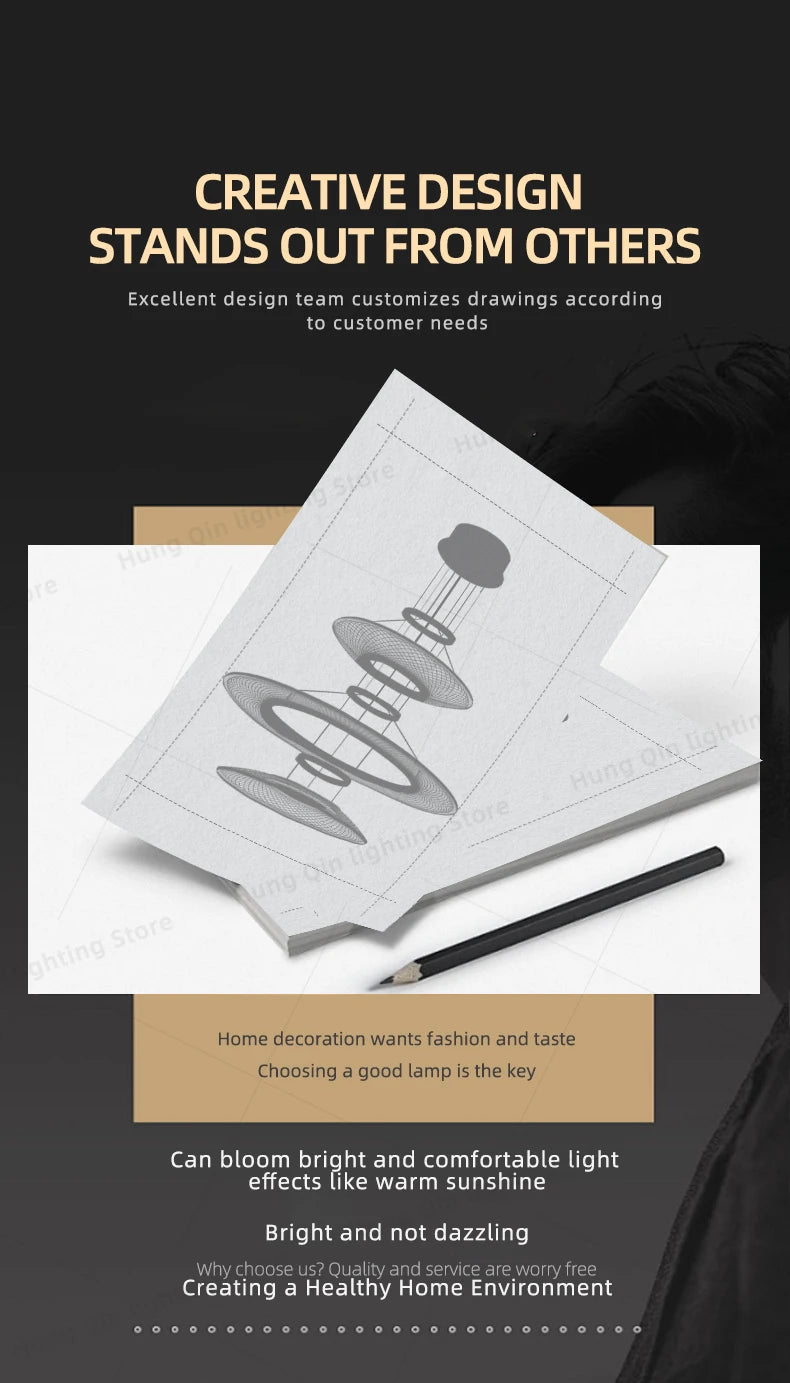 Living Room Chandeliers Restaurant Hanging Lamp Kitchen Pendant Lights Aluminum Chandeliers Villa Ceiling Led Chandelier