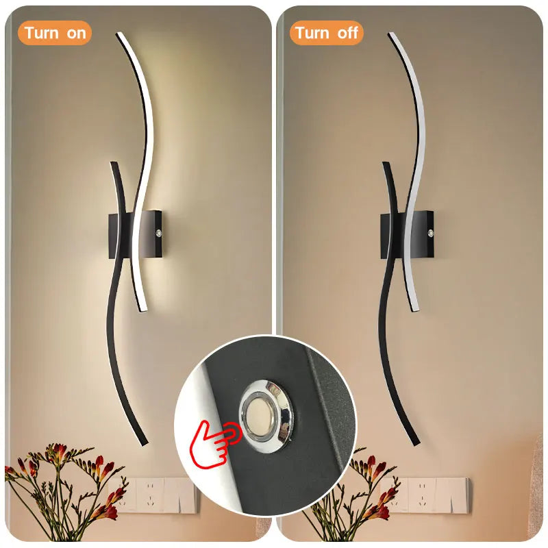 Wireless Rechargeable LED Wall Sconce - Touch Dimmable with Remote Control