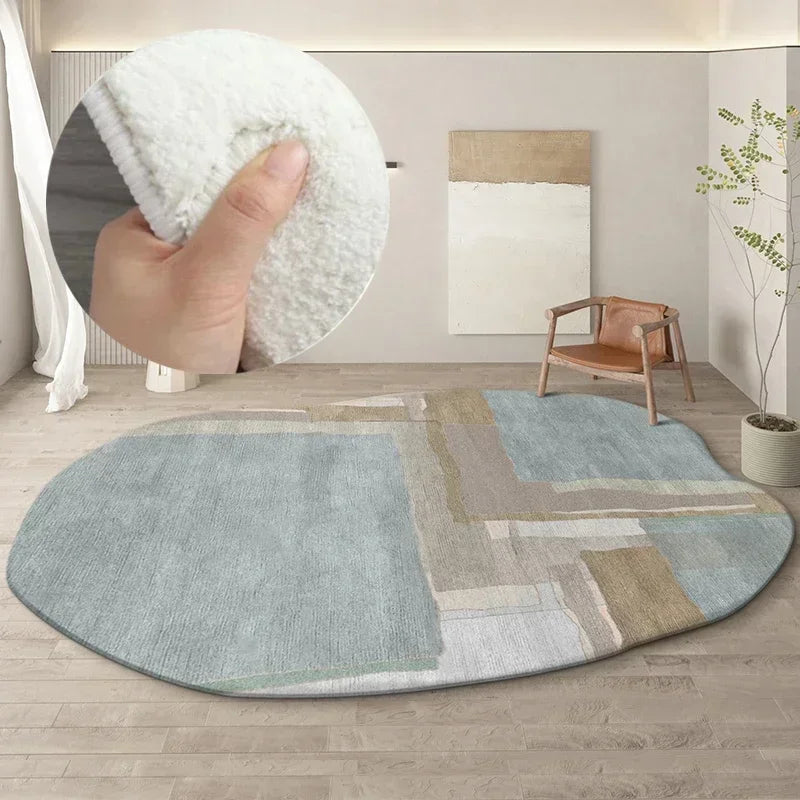 Living Room Carpet Irregular Rug Home Decoration Modern Bedroom Lounge Large Area Rugs Soft Thickened Fluffy Plush Floor Mat
