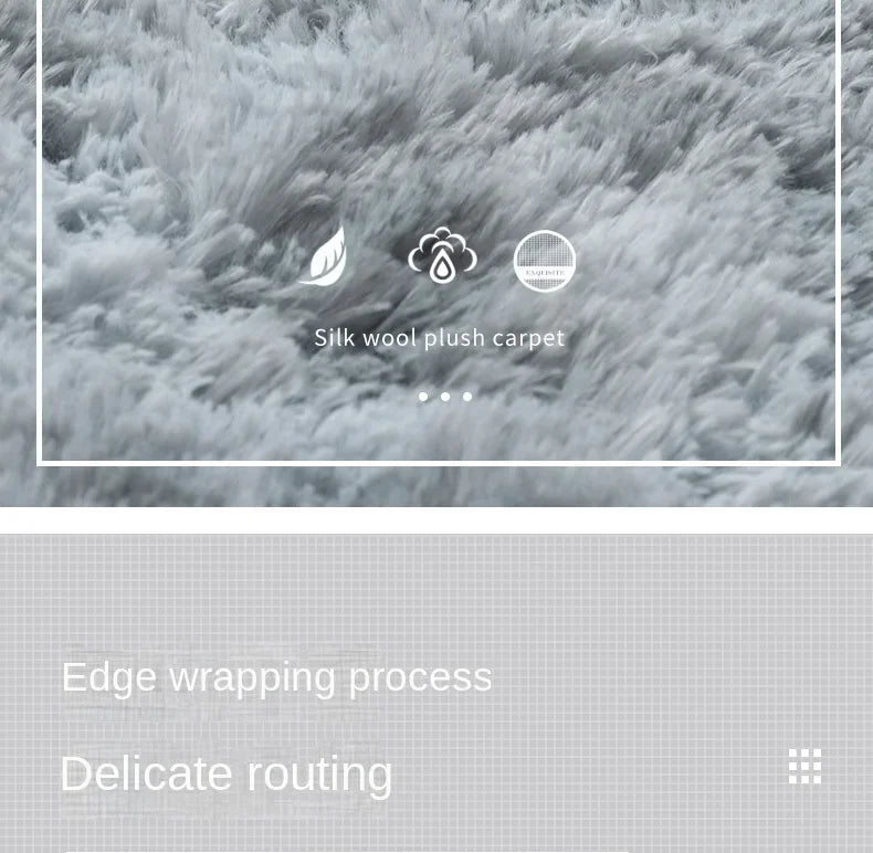 Super Soft Round Plush Rug - Fluffy Area Carpet for Living Room & Bedroom