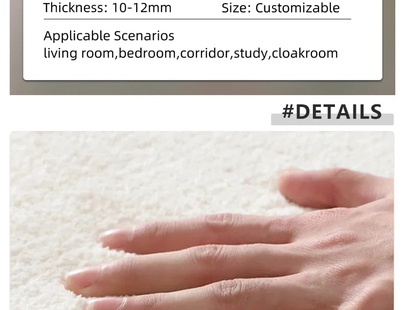 Living Room Carpet Irregular Rug Home Decoration Modern Bedroom Lounge Large Area Rugs Soft Thickened Fluffy Plush Floor Mat