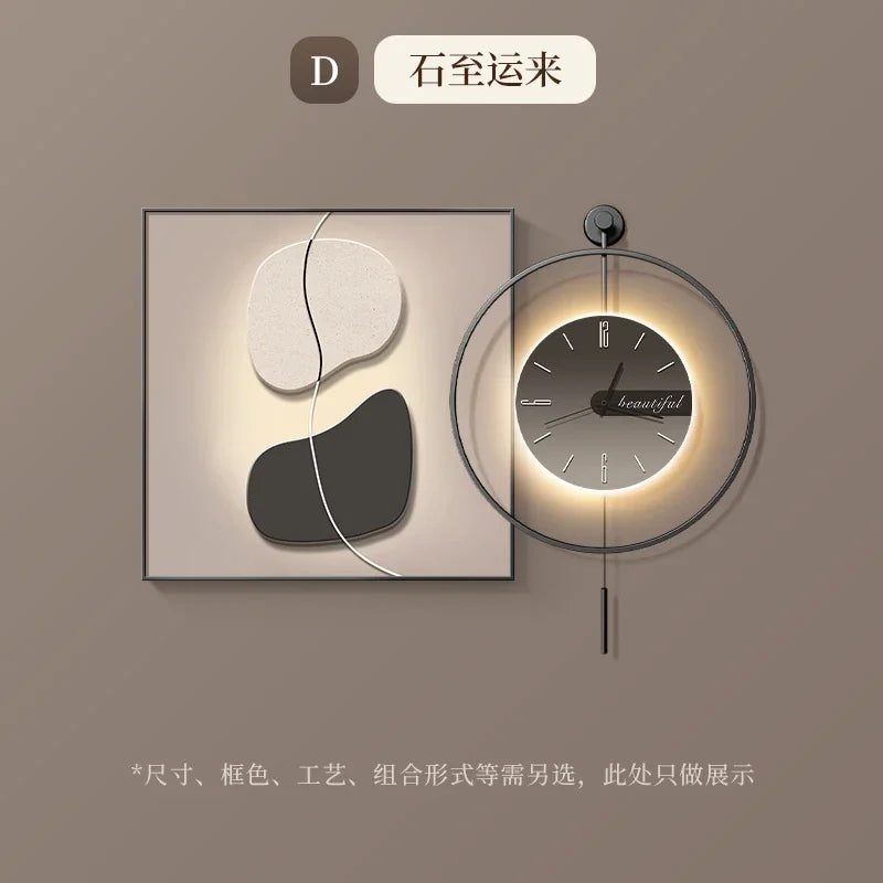 Modern LED Wall Clock - Luxury Restaurant & Living Room Decorative Art