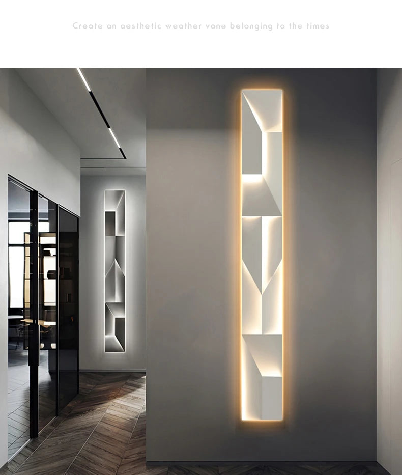 Modern LED Wall Art Light - Minimalist Bedroom & Living Room Decor