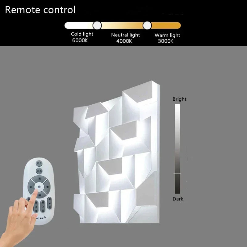 LED Wall Art Sconce - Creative Background Light for Modern Interiors
