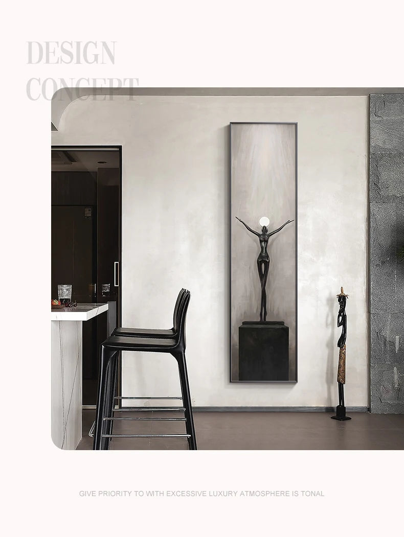 Modern Abstract LED Wall Art - Interior Hanging Lamp for Living Spaces