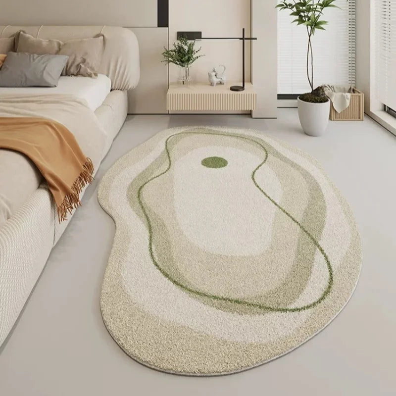 Modern Irregular Area Rug - Washable Soft Carpet for Living Room & Kids Room