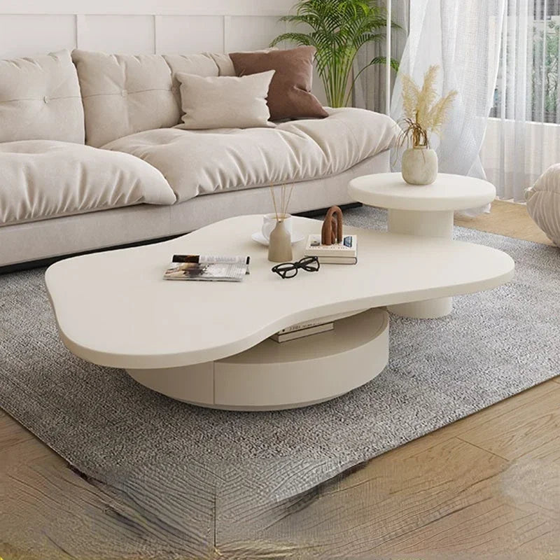 Italian Luxury Coffee Table Set - White Cloud Design