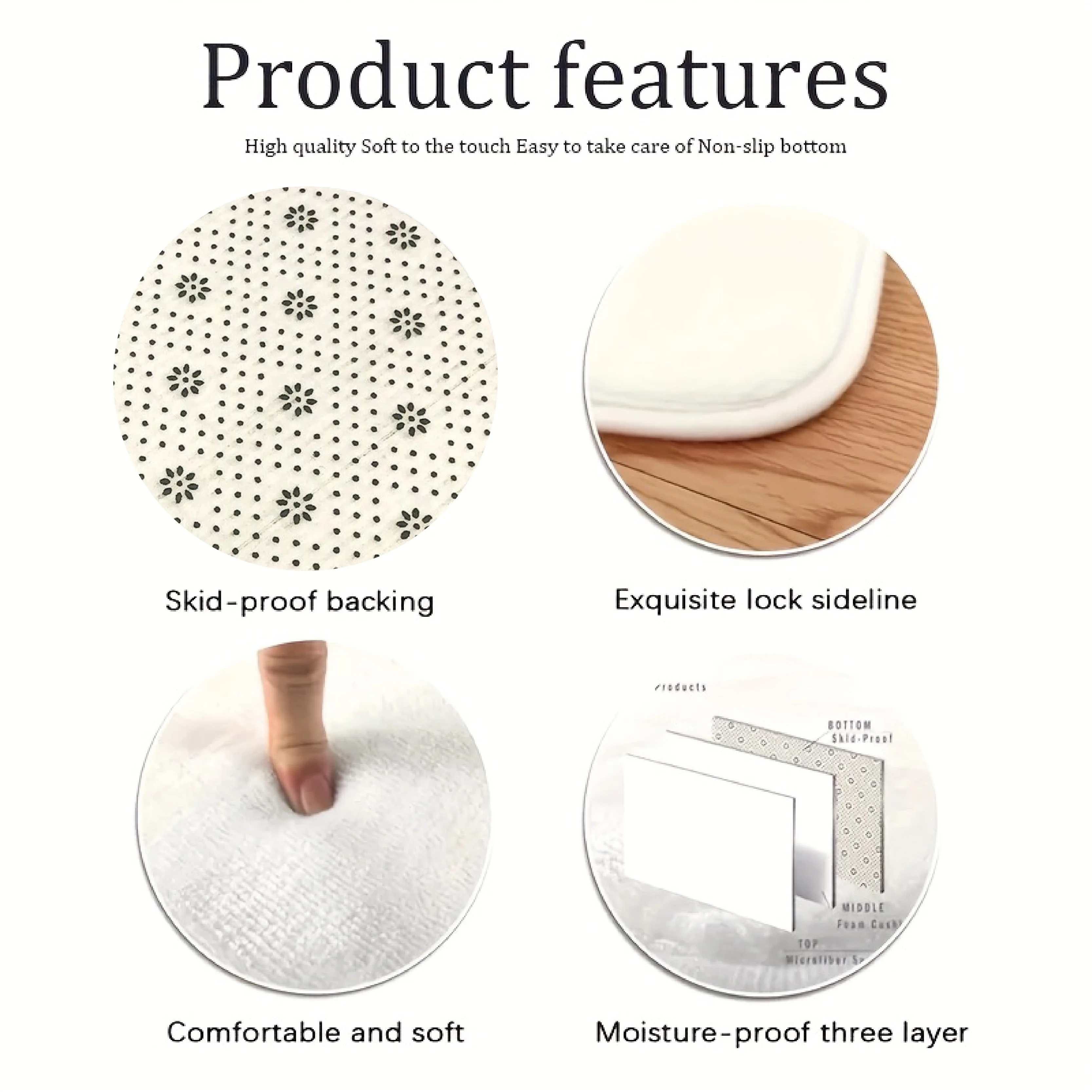 Christmas Checkered Runner Rug - Machine Washable Kitchen & Hallway Carpet