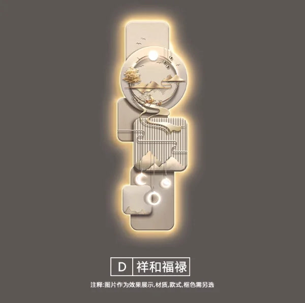 Luxury LED Wall Art - Abstract Corridor Entrance Decorative Painting