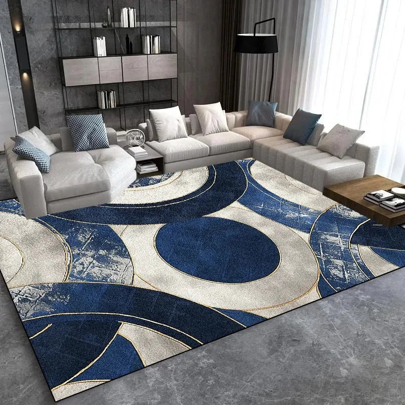 Modern Luxury Area Rug - Non-Slip Washable Carpet for Living Room & Bedroom