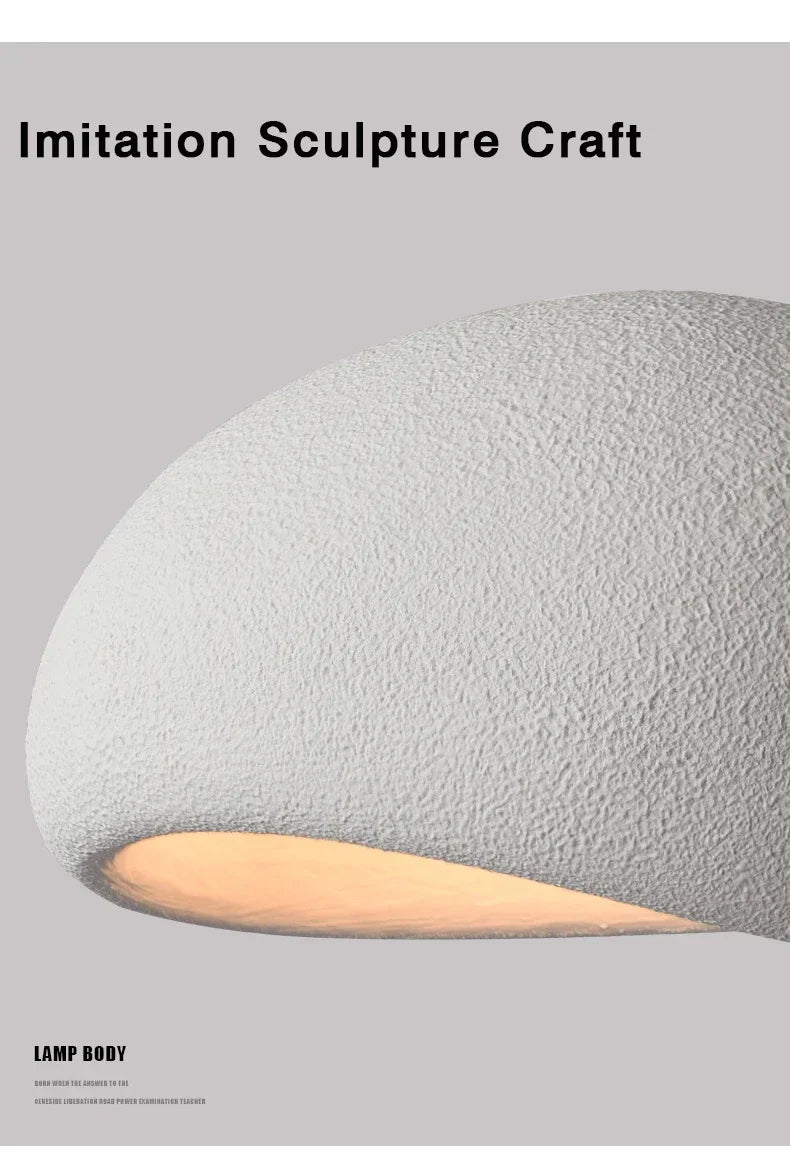 Minimalist Wabi Sabi LED Pendant Lamp for Living Dining Room Bar Home Decor Hanging Chandelier Bedroom Loft Art Lighting Fixture