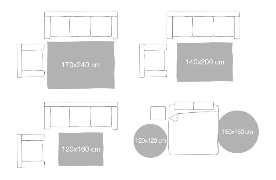 Modern Geometric Area Rug - Luxury Carpet for Living Room & Bedroom