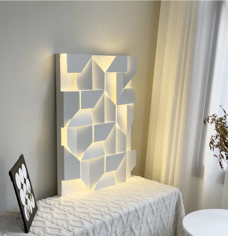 Geometric LED Wall Lamp - Modern Shadow Metal Sconce Light
