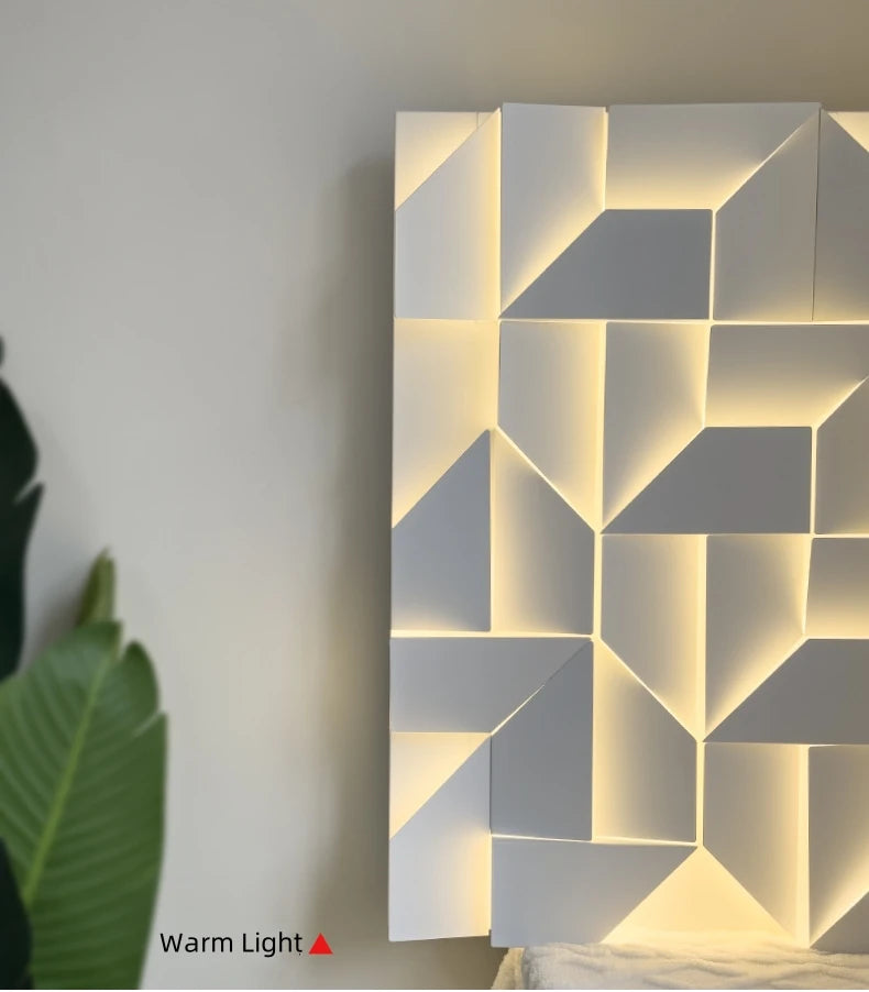 Geometric LED Wall Lamp - Modern Shadow Metal Sconce Light