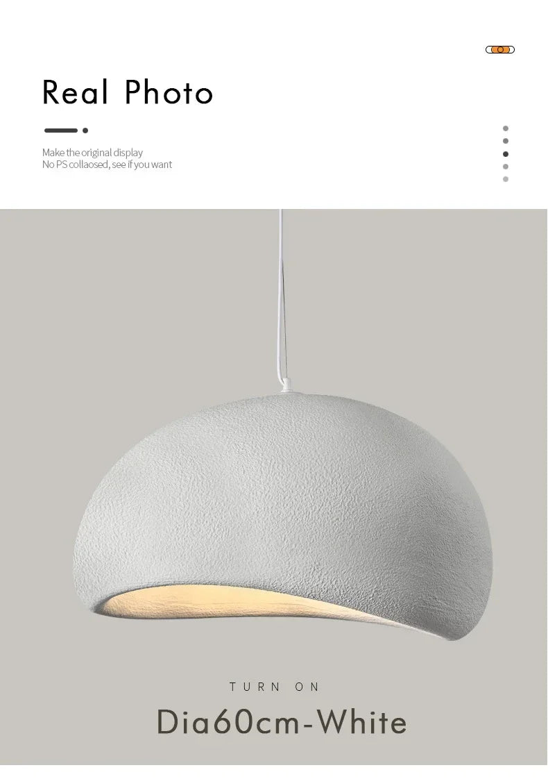 Minimalist Wabi Sabi LED Pendant Lamp for Living Dining Room Bar Home Decor Hanging Chandelier Bedroom Loft Art Lighting Fixture