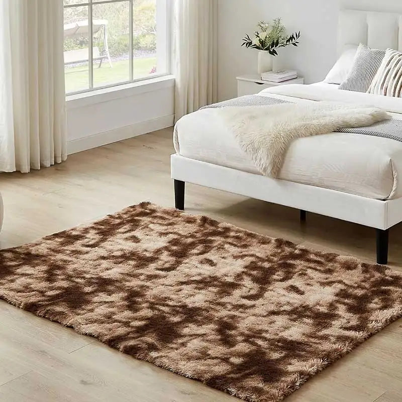 Furry Plush Area Rug - Modern Nordic Style Carpet for Living Room & Bedroom