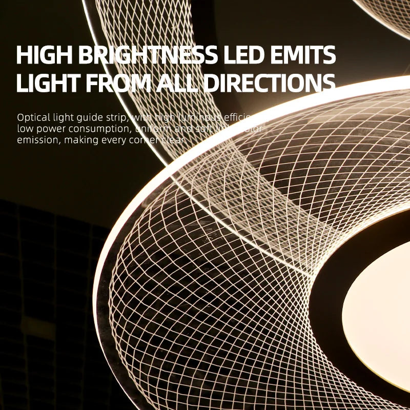 Living Room Chandeliers Restaurant Hanging Lamp Kitchen Pendant Lights Aluminum Chandeliers Villa Ceiling Led Chandelier