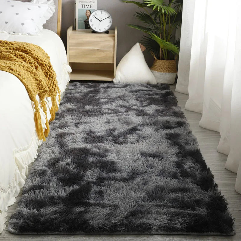 Furry Plush Area Rug - Modern Nordic Style Carpet for Living Room & Bedroom