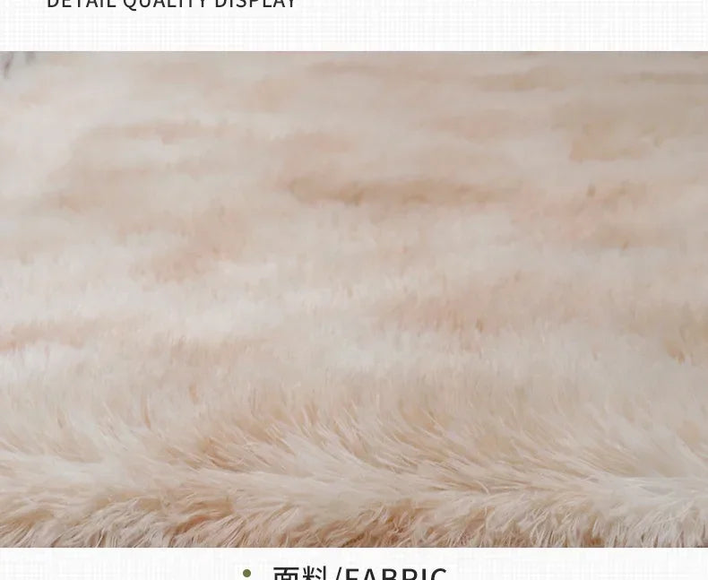 Super Soft Round Plush Rug - Fluffy Area Carpet for Living Room & Bedroom