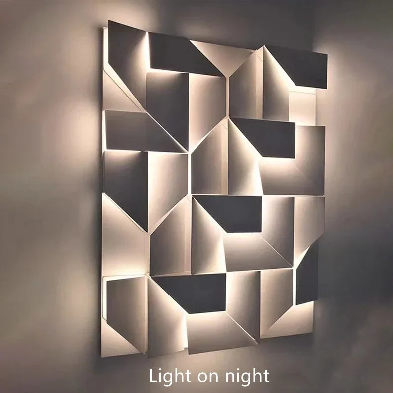 LED Wall Art Sconce - Creative Background Light for Modern Interiors