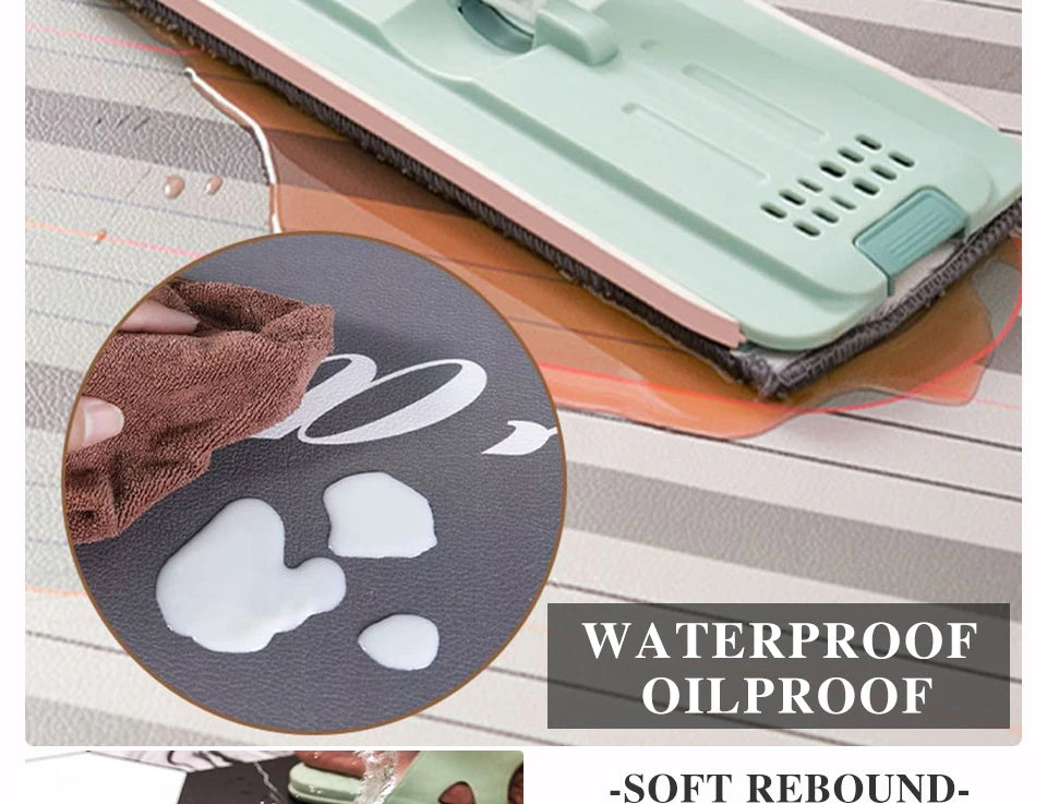 Waterproof Kitchen Floor Mat - Oil-Proof PVC Carpet Runner for Kitchen & Hallway