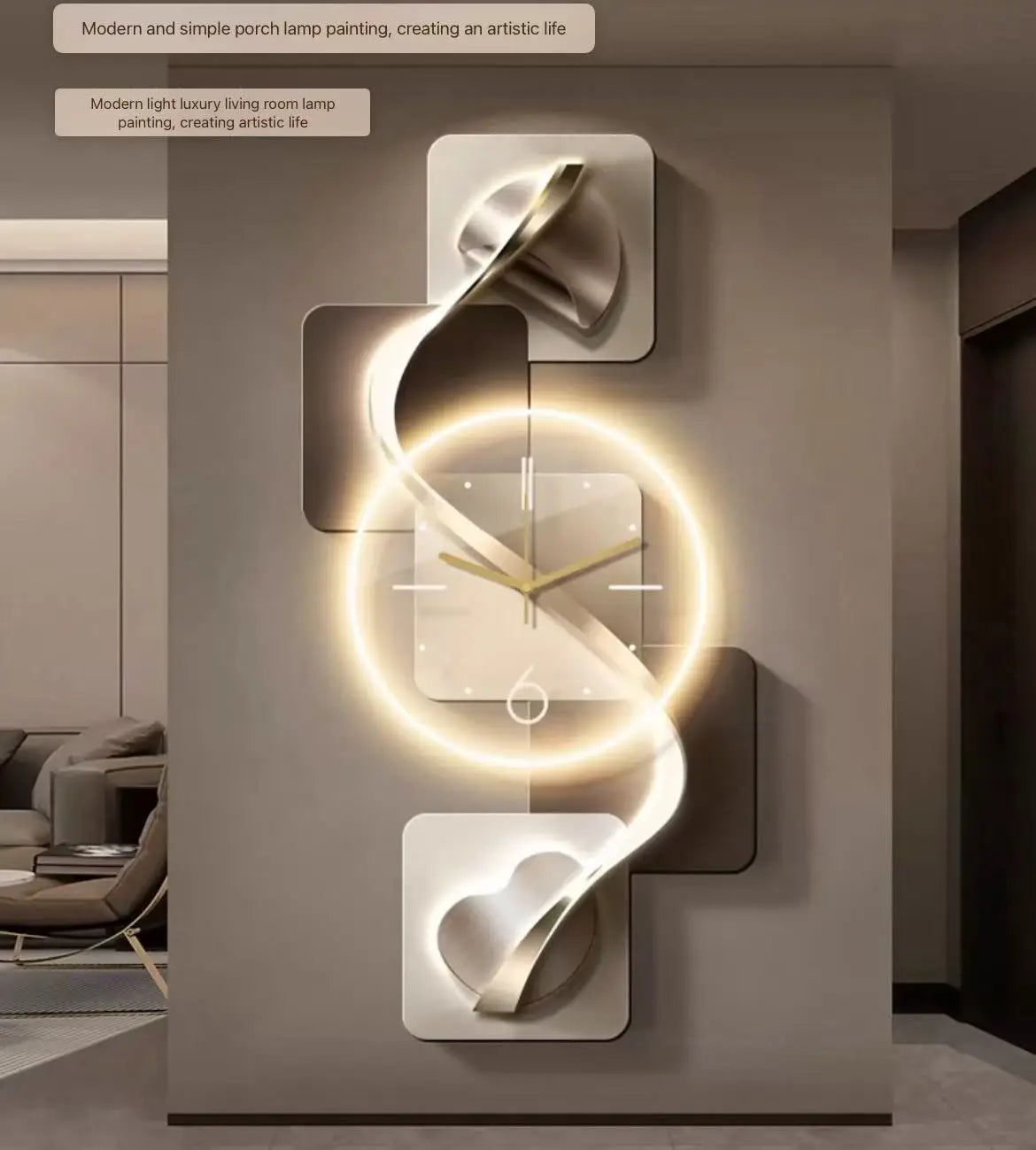 LED Wall Art - High-End Entryway Decorative Painting for Corridors