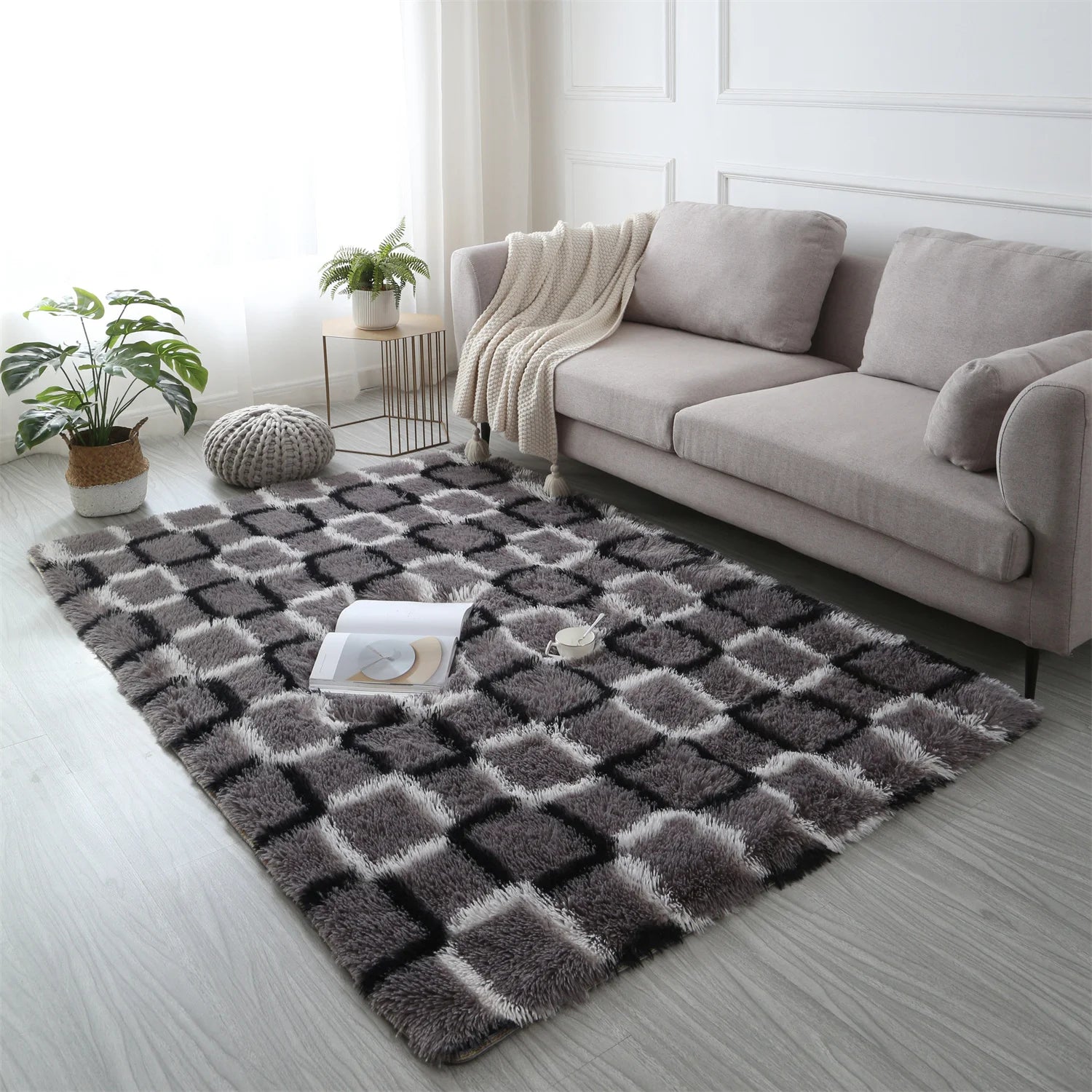 Premium Fluffy Shag Rug - Extra Soft Area Carpet for Living Room