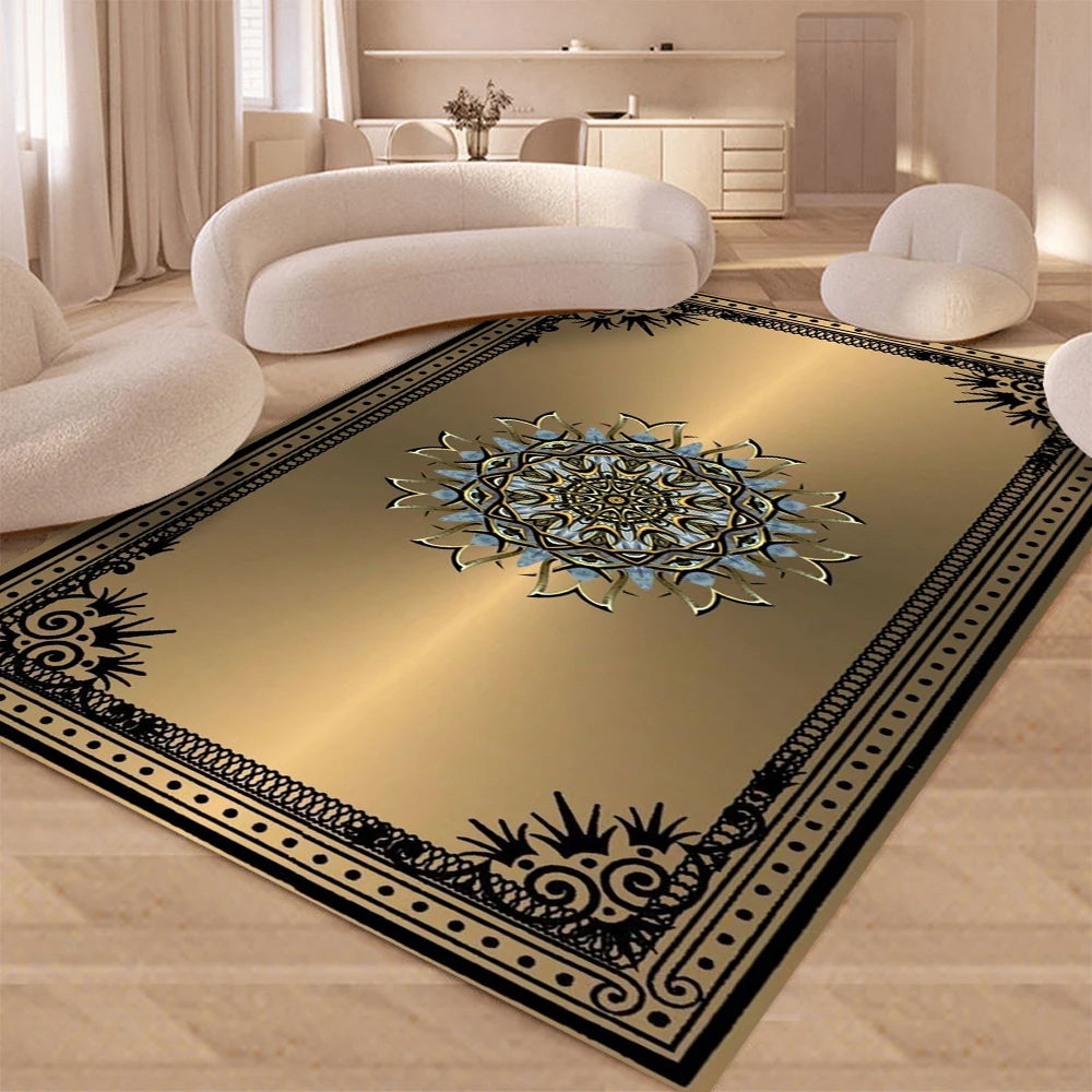 Modern Geometric Area Rug - Soft Luxury Carpet for Living Room & Bedroom