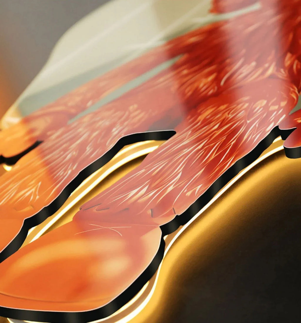 Modern LED Wall Clock - Digital Display with Ambient Lighting