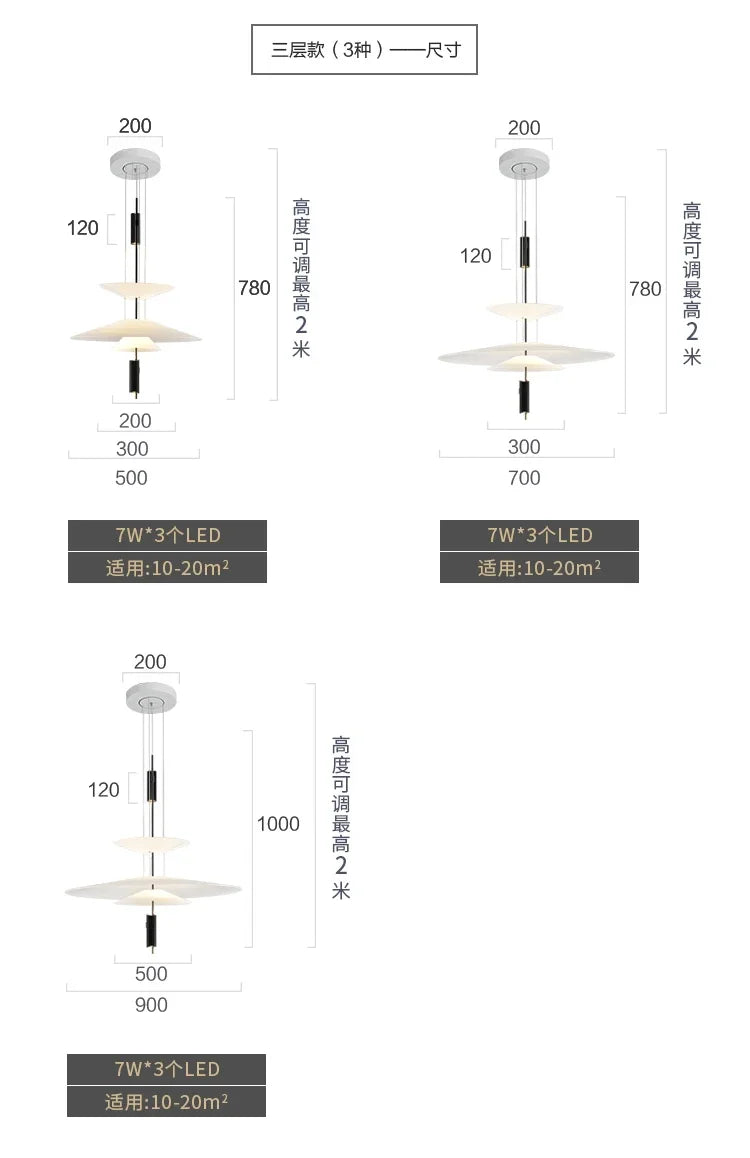 Modern Minimalist Led Pendant Lights for Living Dining Room Kitchen Fixture Chandelier Scandinavian Decor White Lighting Home