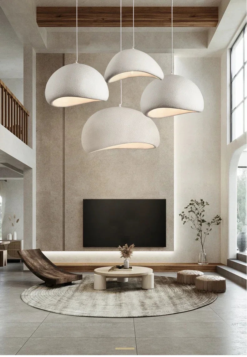 Minimalist Wabi Sabi LED Pendant Lamp for Living Dining Room Bar Home Decor Hanging Chandelier Bedroom Loft Art Lighting Fixture